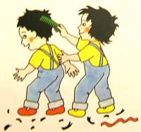 Topsy and Tim have their Hari Cut